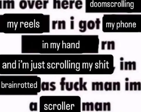 Brainrotted Doomscrolling Man