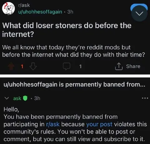 Banned From Reddit Ask