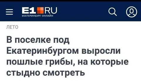 Пошлые грибы под Екатеринбургом