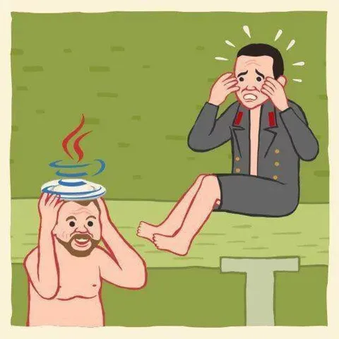 Горячая миска на голове