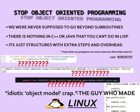 Stop Object Oriented Programming