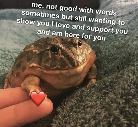 Frog Showing Love and Support