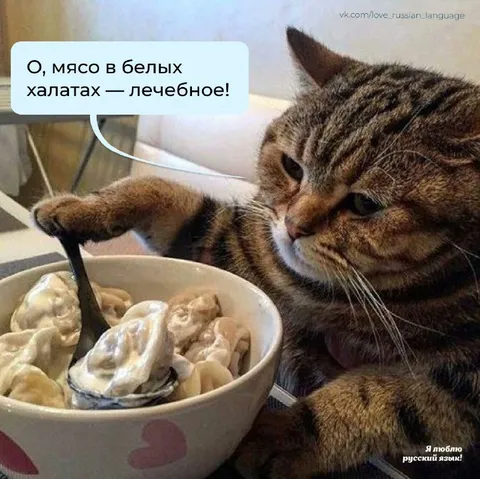 Мясо в белых халатах