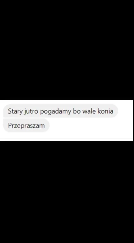 Jutro pogadamy, wale konia