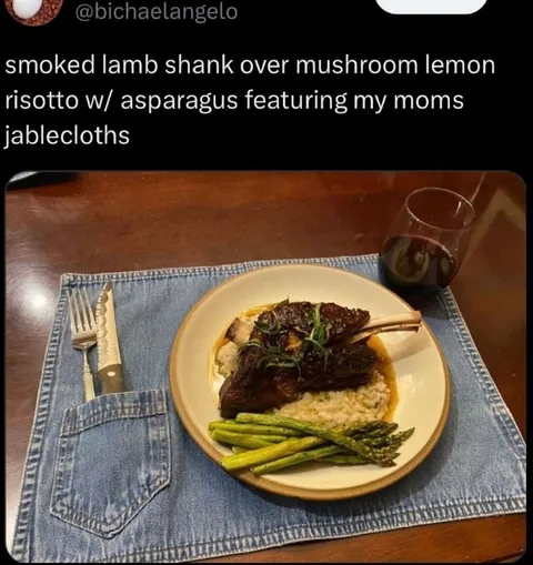 Fancy Dinner on Mom's Jablecloths