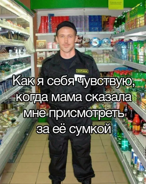 Охранник за маминой сумкой