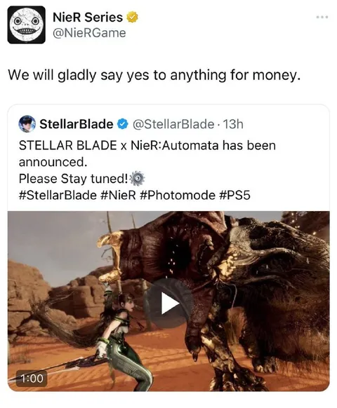 NieR and Stellar Blade Crossover