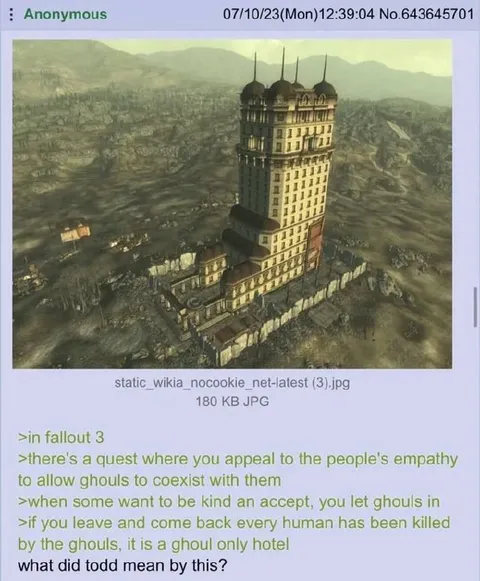 Fallout 3 Ghoul-Only Hotel
