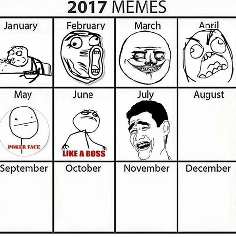 2017 Meme Calendar