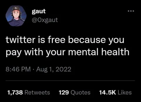 Twitter Costs Your Mental Health
