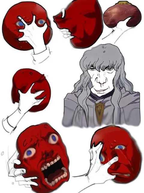 Красная маска и странный старик