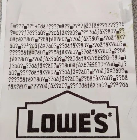 Lowe’s Corrupted Text
