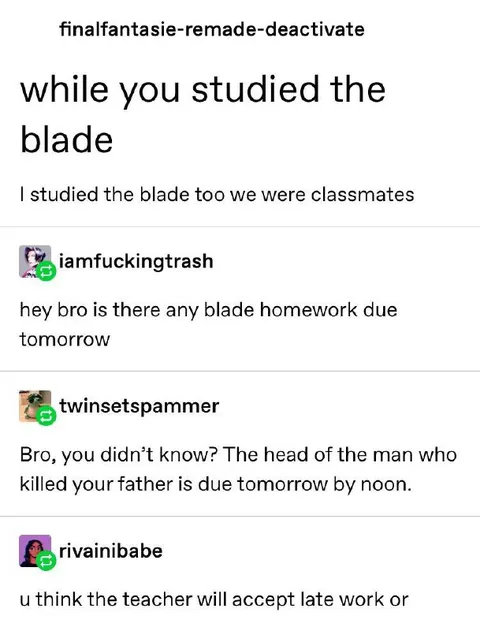 While You Studied the Blade