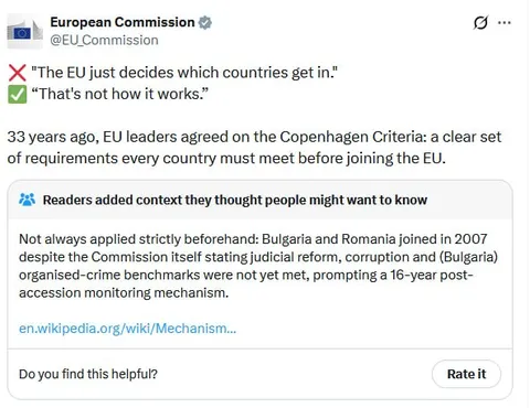 EU Post Gets Community Noted