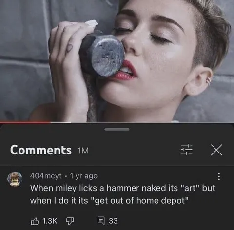 Miley Licks a Hammer
