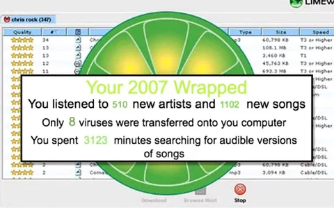 Your 2007 LimeWire Wrapped