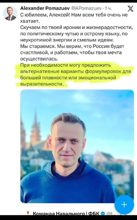 Альтернативные формулировки для Навального