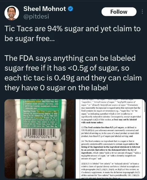 Tic Tacs Sugar-Free Loophole