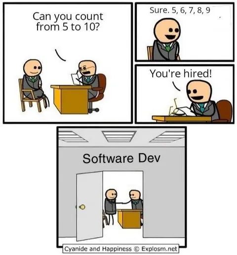 Software Developer Counting Joke