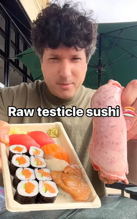 Raw Testicle Sushi