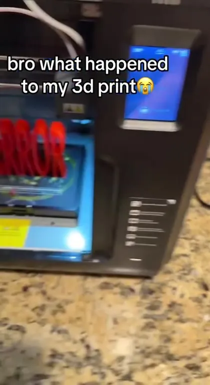 3D Printer Says ERROR