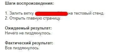 Ожидание и фактический результат