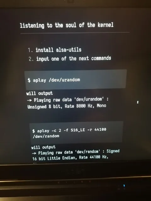 Listening to the Soul of the Kernel