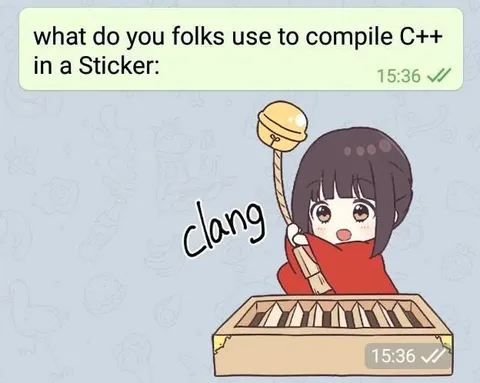 What Compiles C++ in a Sticker