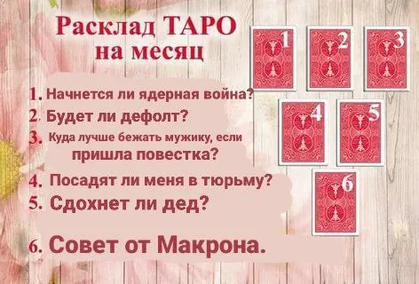 Расклад Таро на месяц
