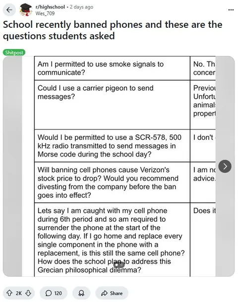 School Bans Phones, Students Get Creative