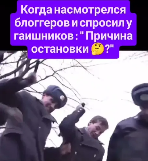 Причина остановки у гаишников