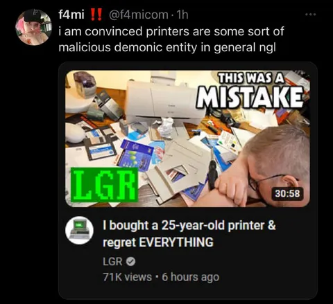 Printers Are Demonic Entities