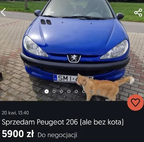 Peugeot 206 без кота