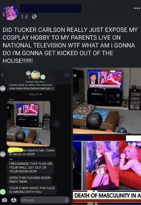 Tucker Carlson Exposes Cosplay Hobby