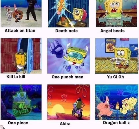 SpongeBob Anime References Grid
