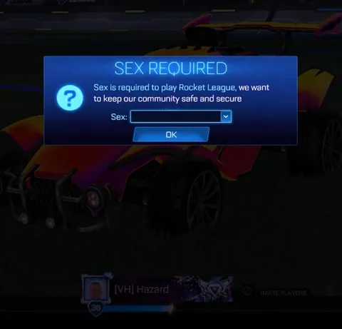 Sex Required to Play Rocket League