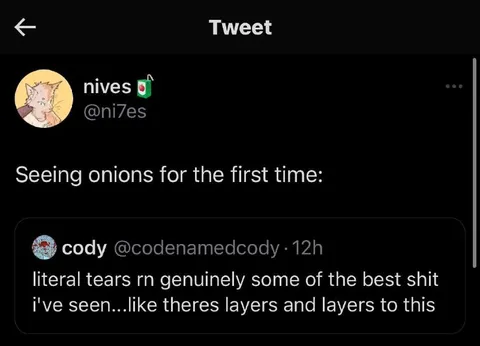 Seeing Onions for the First Time