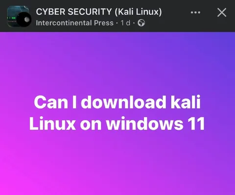 Kali Linux on Windows 11