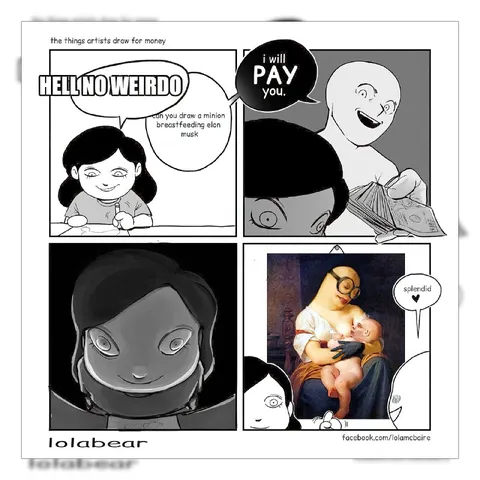 Artist Draws for Money
