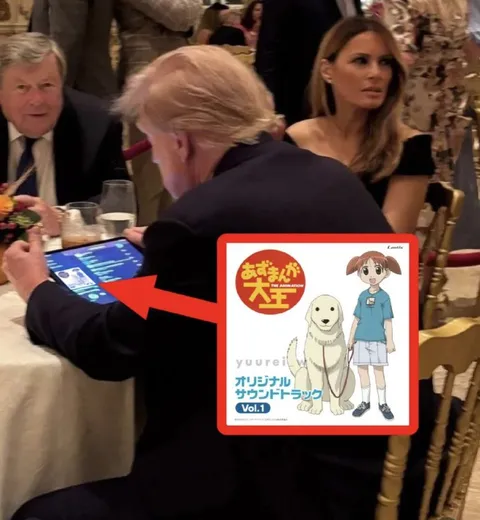 トランプがあずまんが大王を聴く