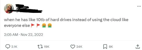 Hard Drives Instead of Cloud