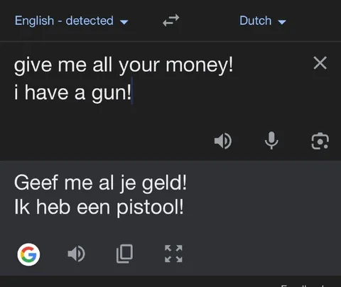 Google Translate Robbery