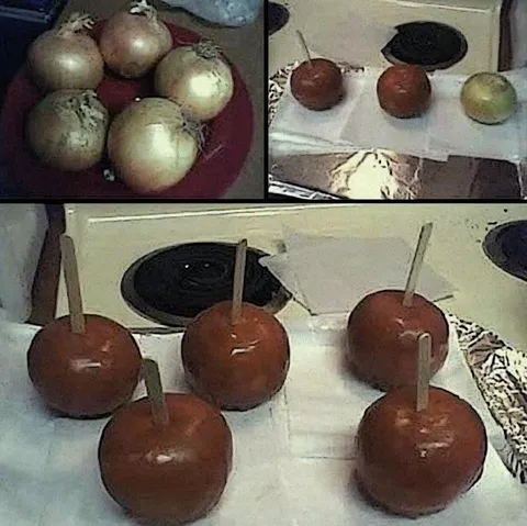 Луковицы превращаются в яблоки