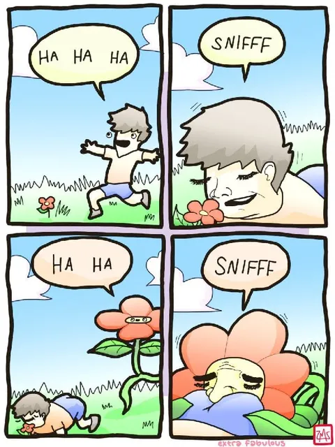 Flower Laughs Then Cries