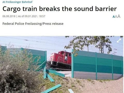 Cargo Train Breaks Sound Barrier
