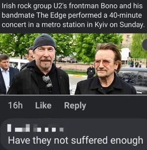 Bono and The Edge in Kyiv