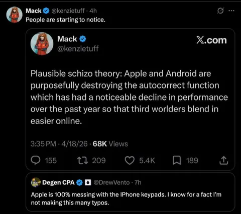 Autocorrect Decline Conspiracy