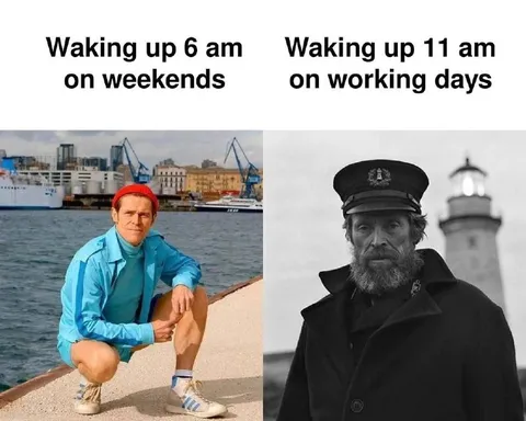 Weekend Morning Versus Workday Morning