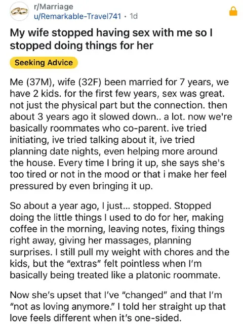 Stopped Doing Things for Her