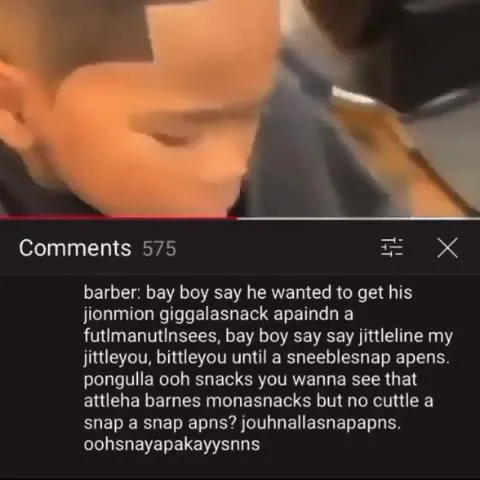 Barber Reads Gibberish Aloud